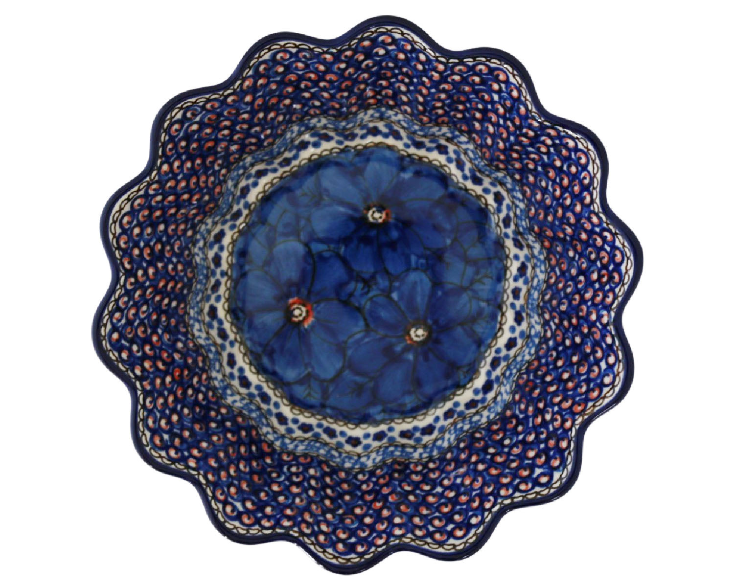 XL 9.25" Unikat Scalloped Bowl