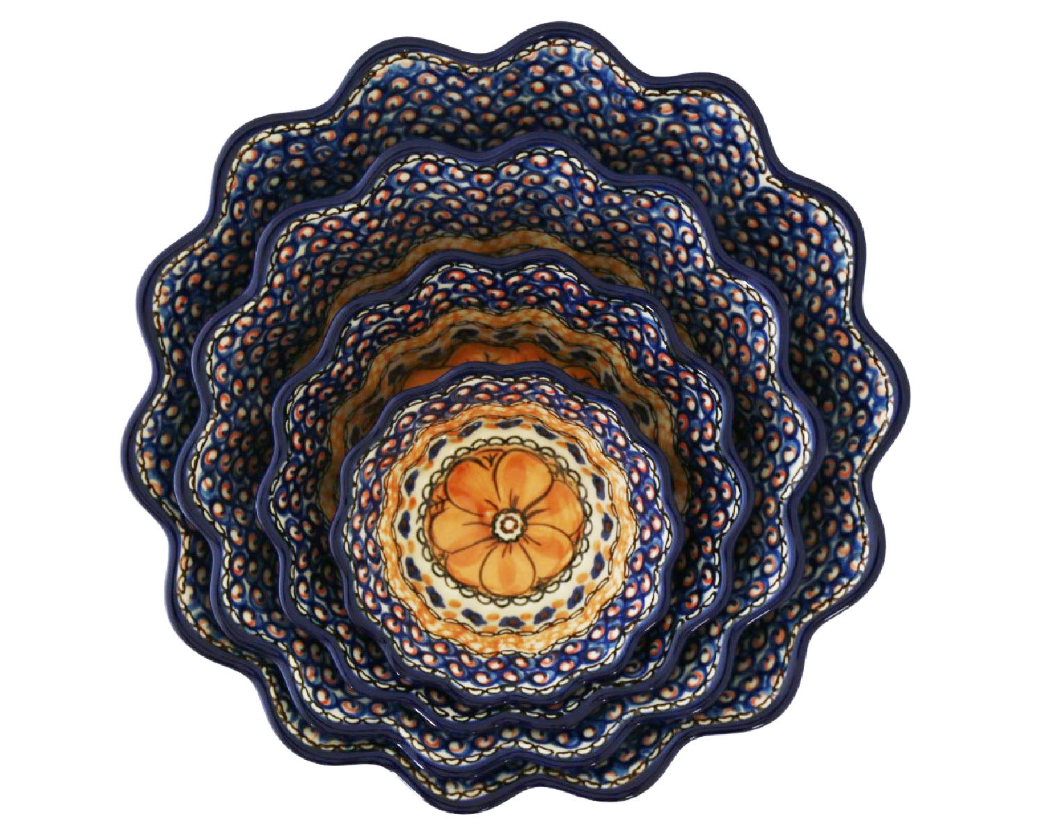 Large 7.5" Unikat Scalloped Bowl