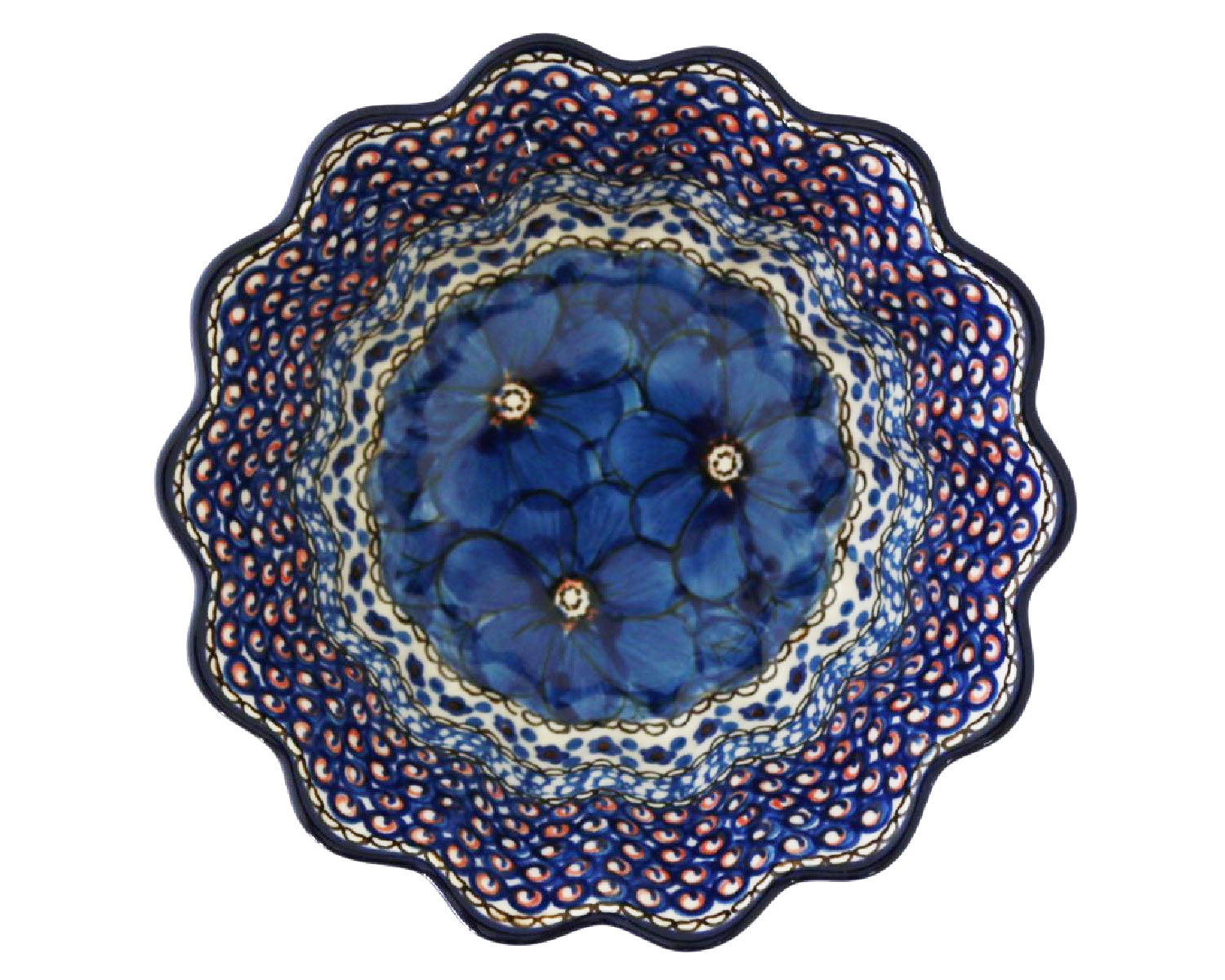 Large 7.5" Unikat Scalloped Bowl