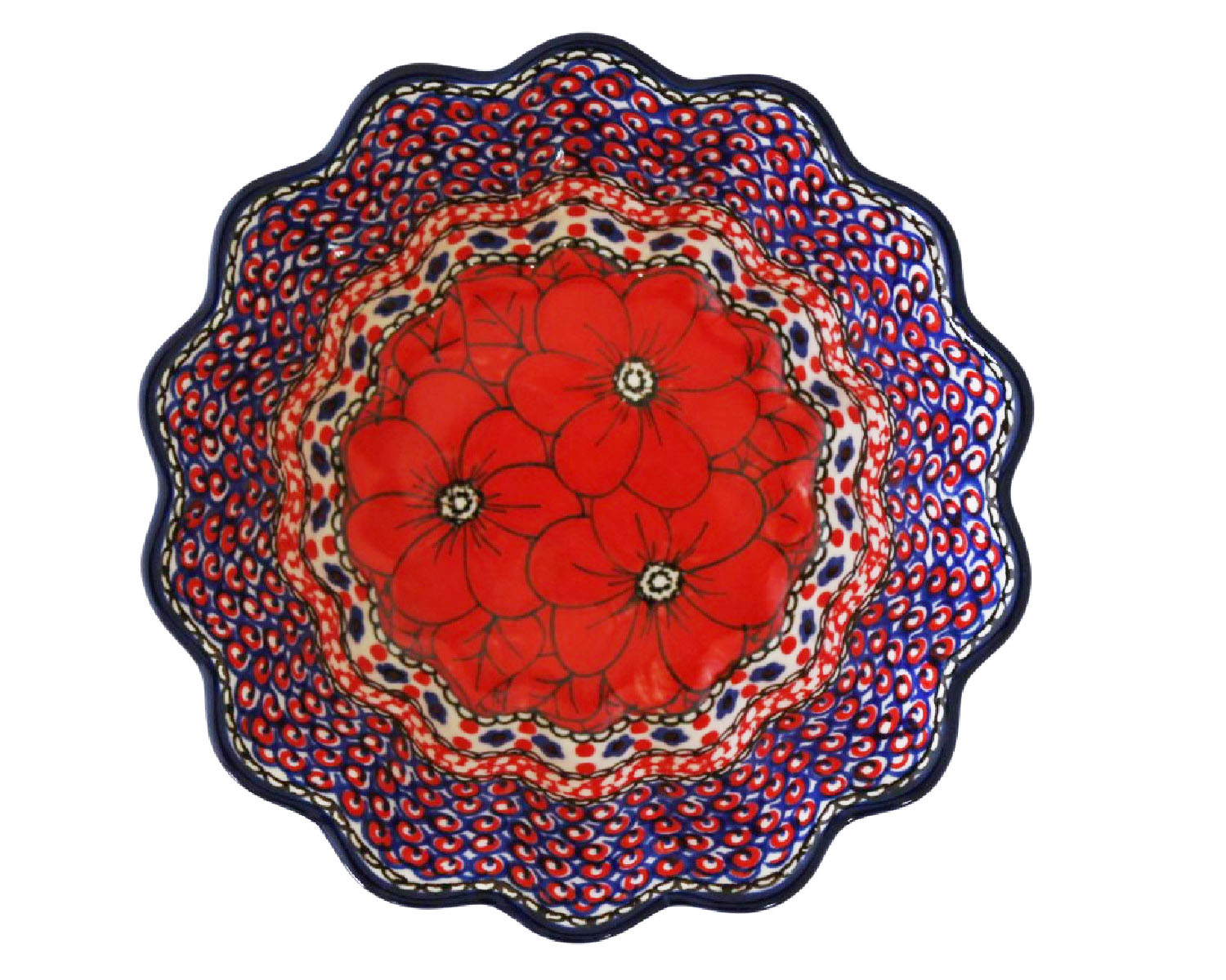 Large 7.5" Unikat Scalloped Bowl