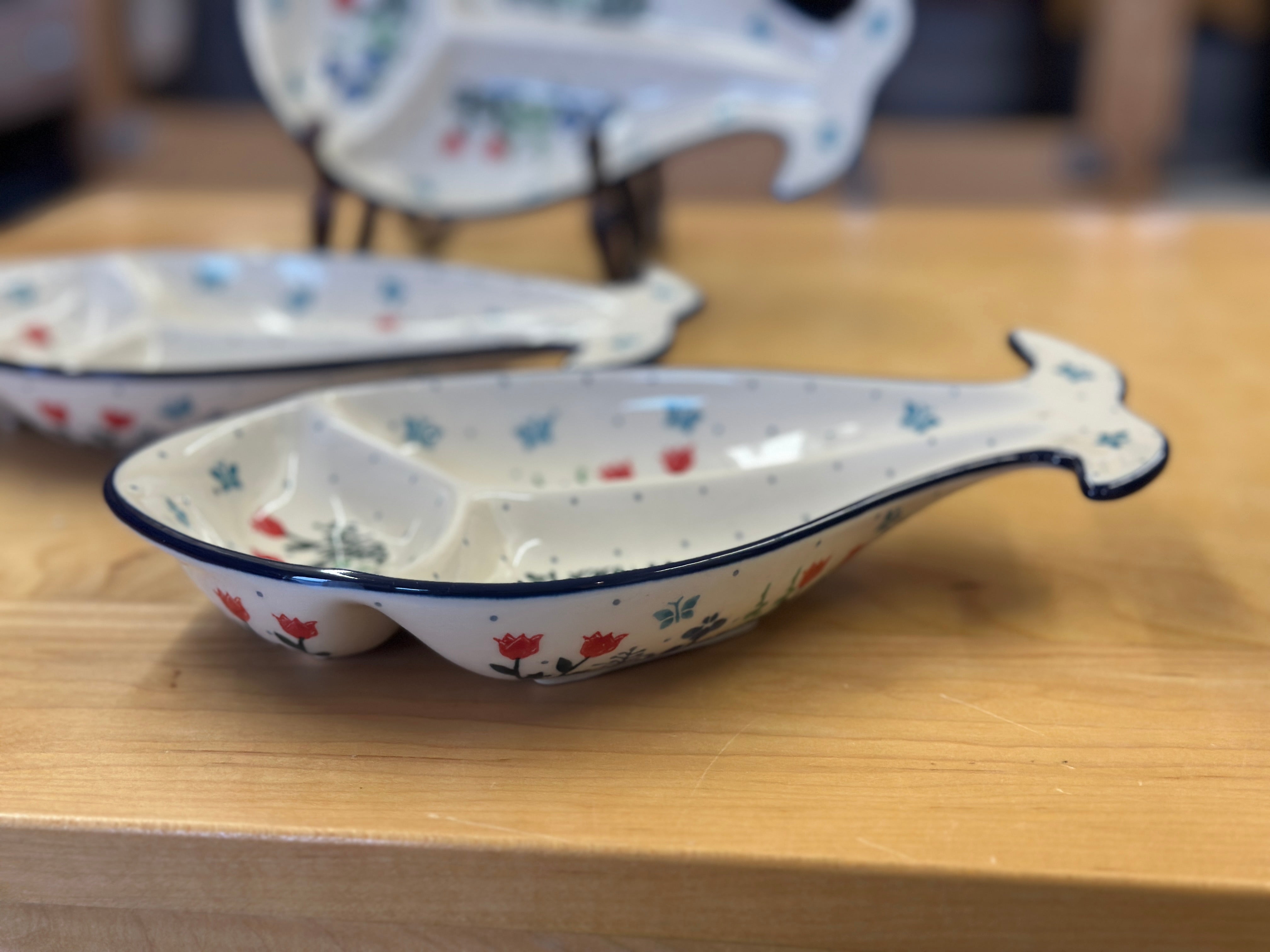 CLEARANCE Divided Fish Shaped Dish