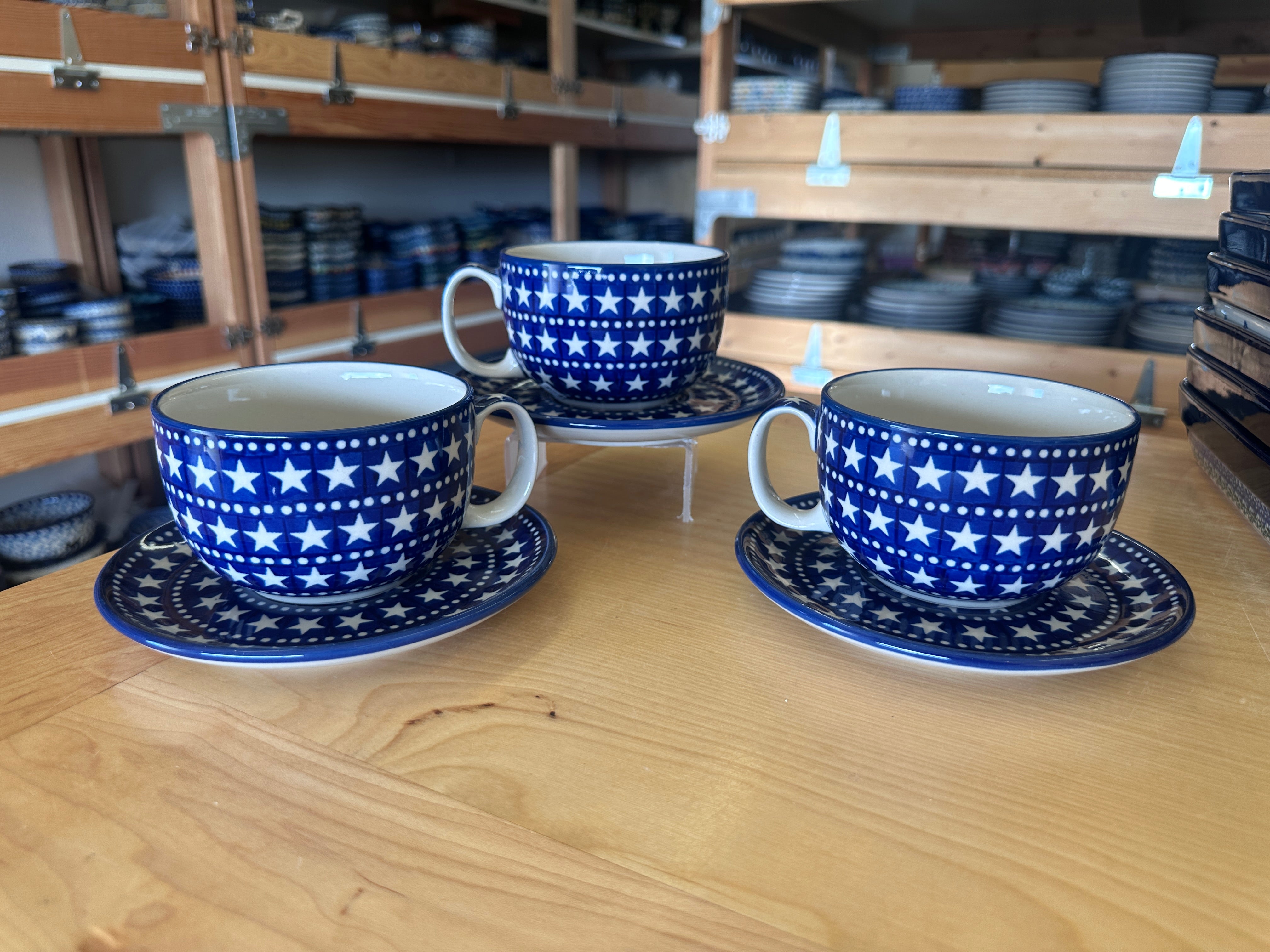 CLEARANCE 13 oz Cup and Saucer Set
