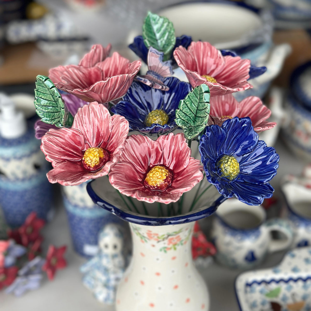 Large Hibiscus Ceramic Flower