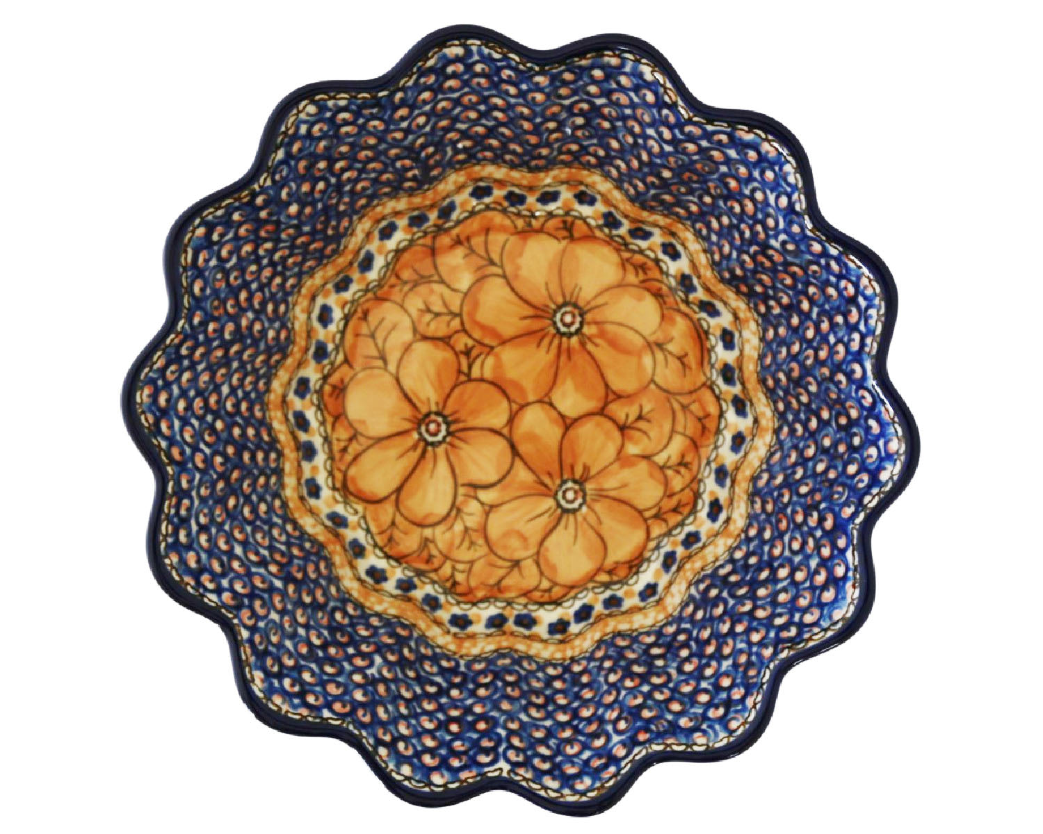 XL 9.25" Unikat Scalloped Bowl