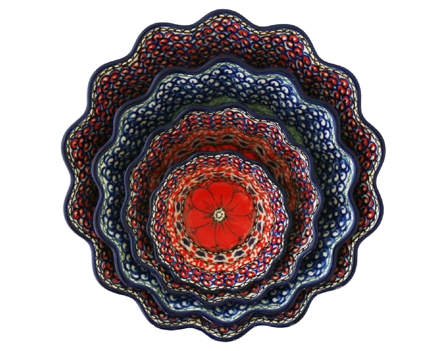 XL 9.25" Unikat Scalloped Bowl