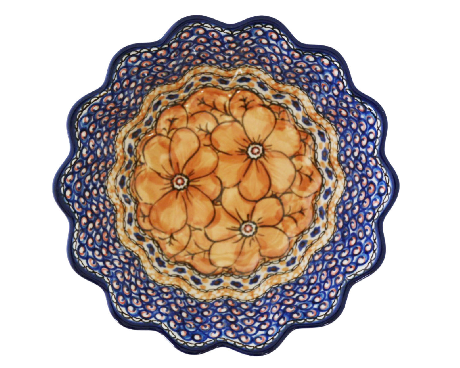 Large 7.5" Unikat Scalloped Bowl