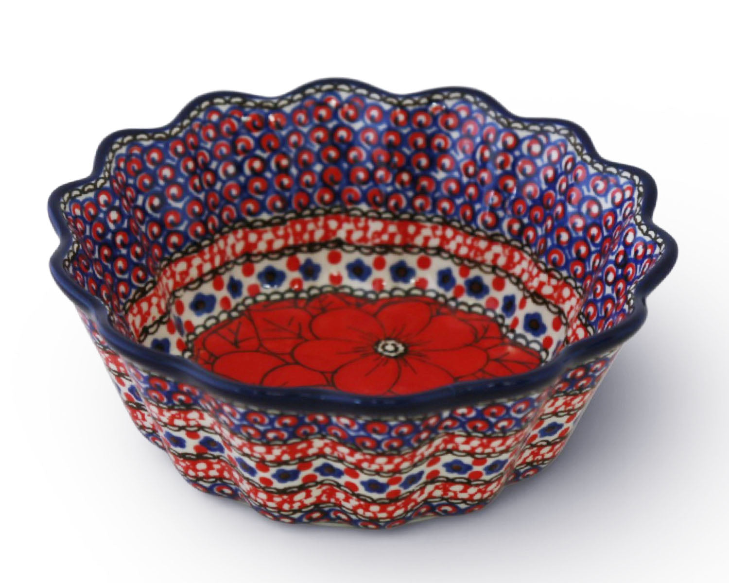 Large 7.5" Unikat Scalloped Bowl