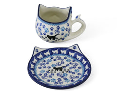 9 oz Cat Mug & Saucer