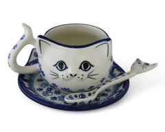9 oz Cat Mug & Saucer