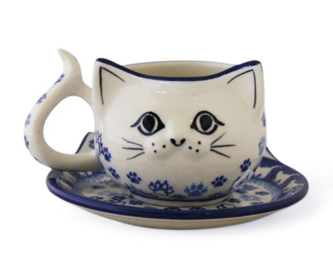 9 oz Cat Mug & Saucer