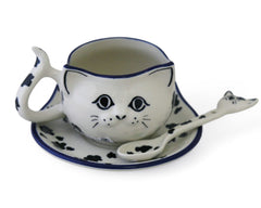 9 oz Cat Mug & Saucer