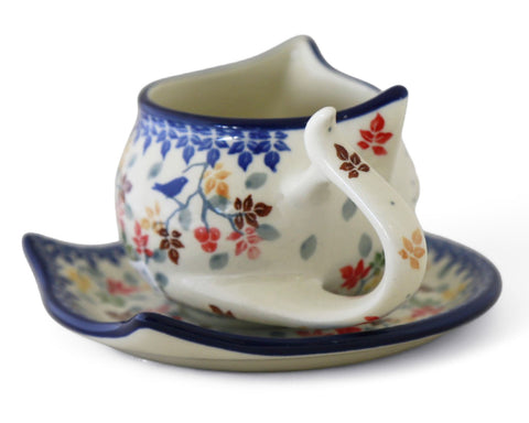 9 oz Cat Mug & Saucer