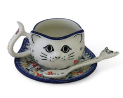 9 oz Cat Mug & Saucer
