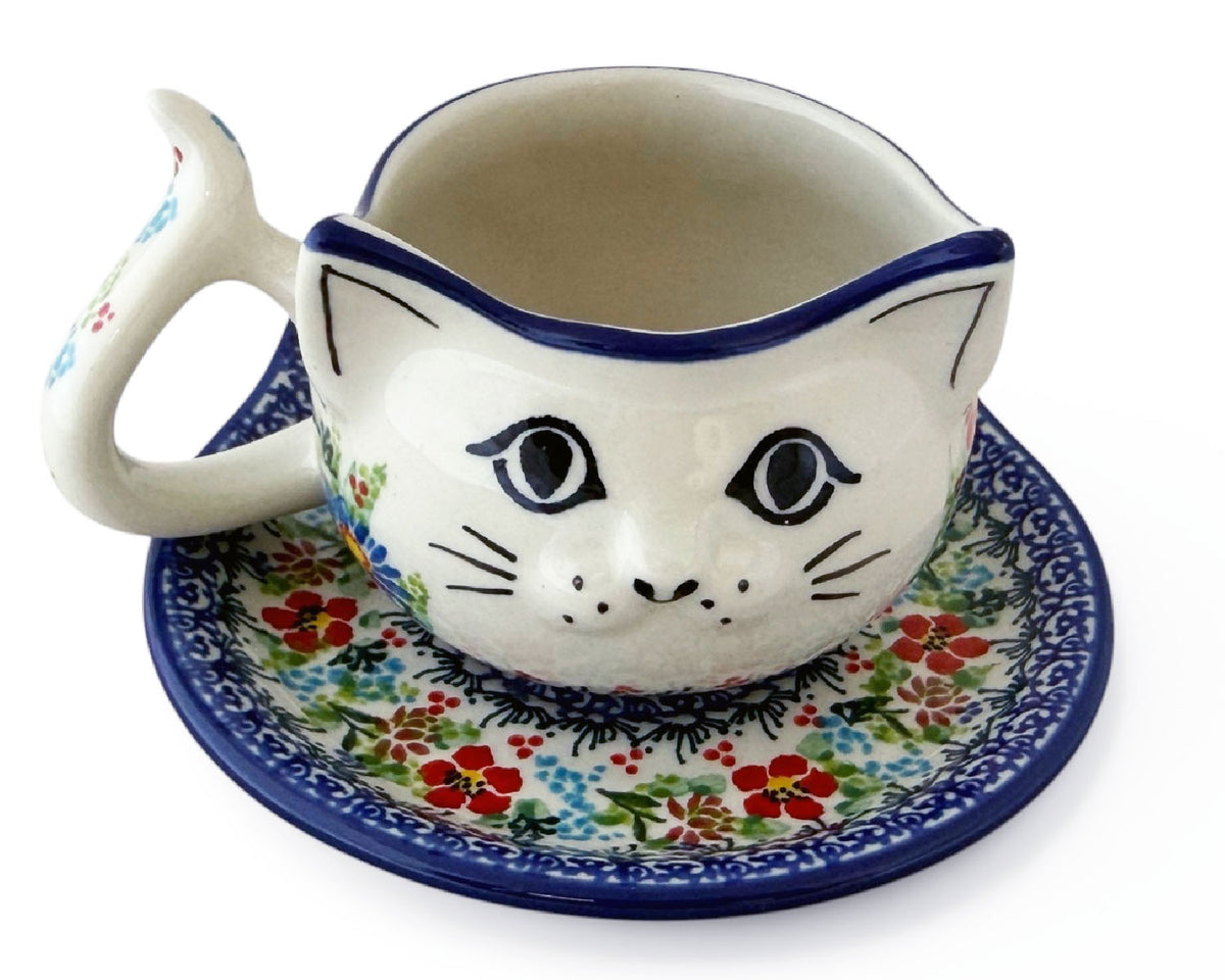 9 oz Unikat Cat Mug & Saucer