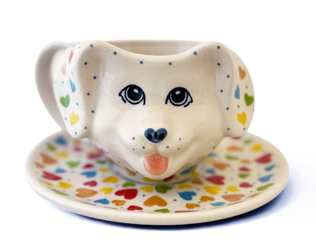 Unikat 12 oz Puppy Mug & Saucer