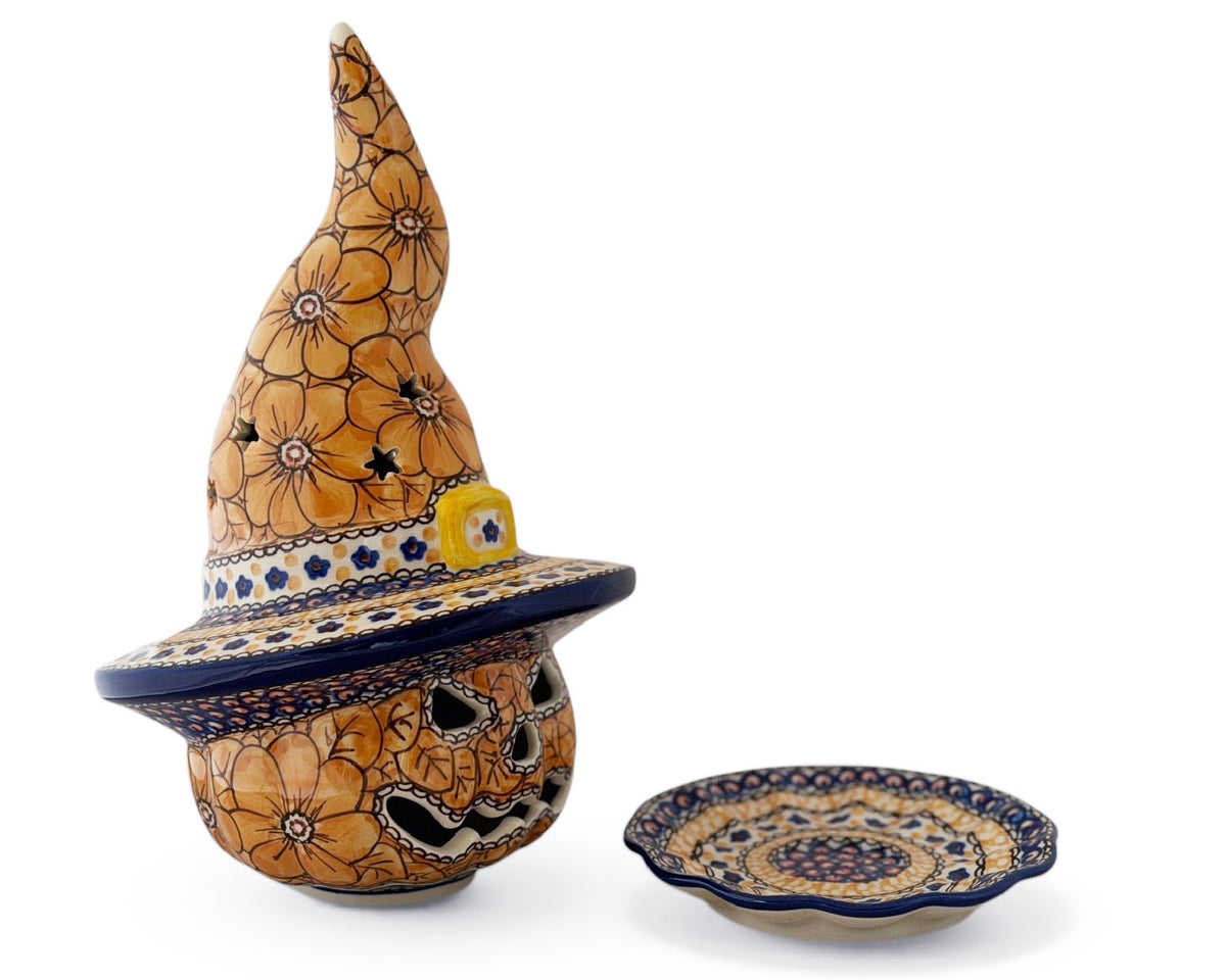 Unikat Large Pumpkin Luminary w/ Matching Plate