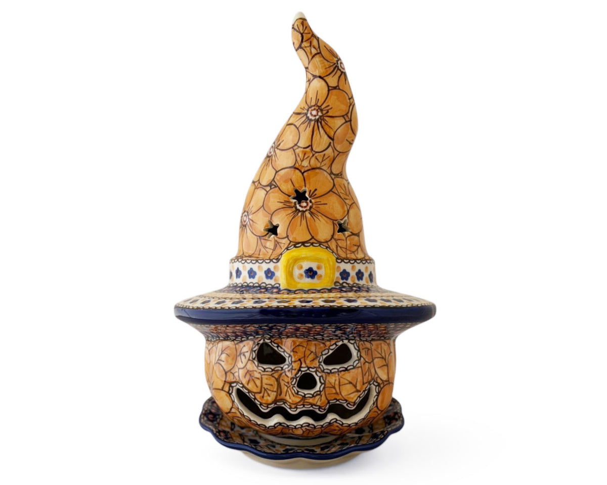Unikat Large Pumpkin Luminary w/ Matching Plate