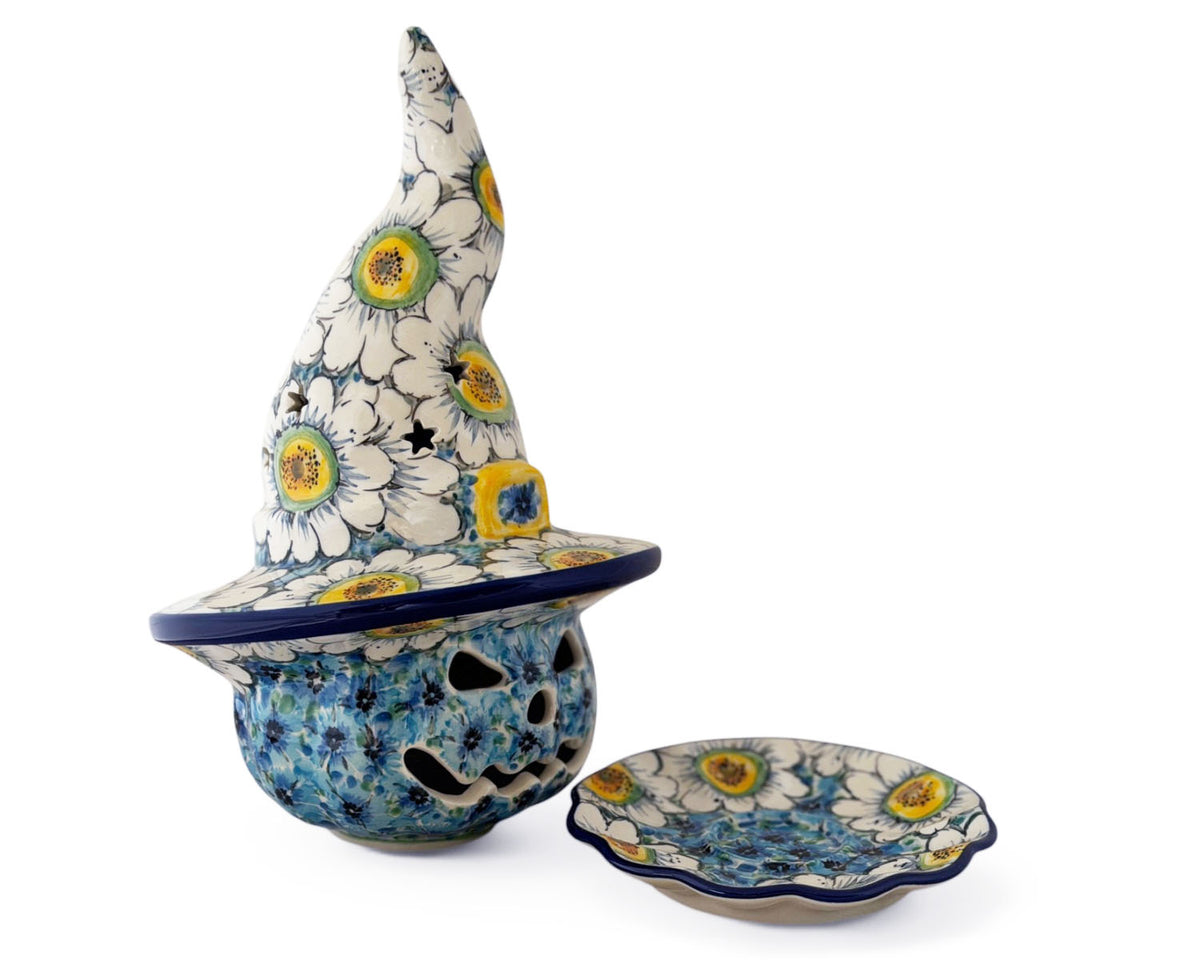 Unikat Large Pumpkin Luminary w/ Matching Plate