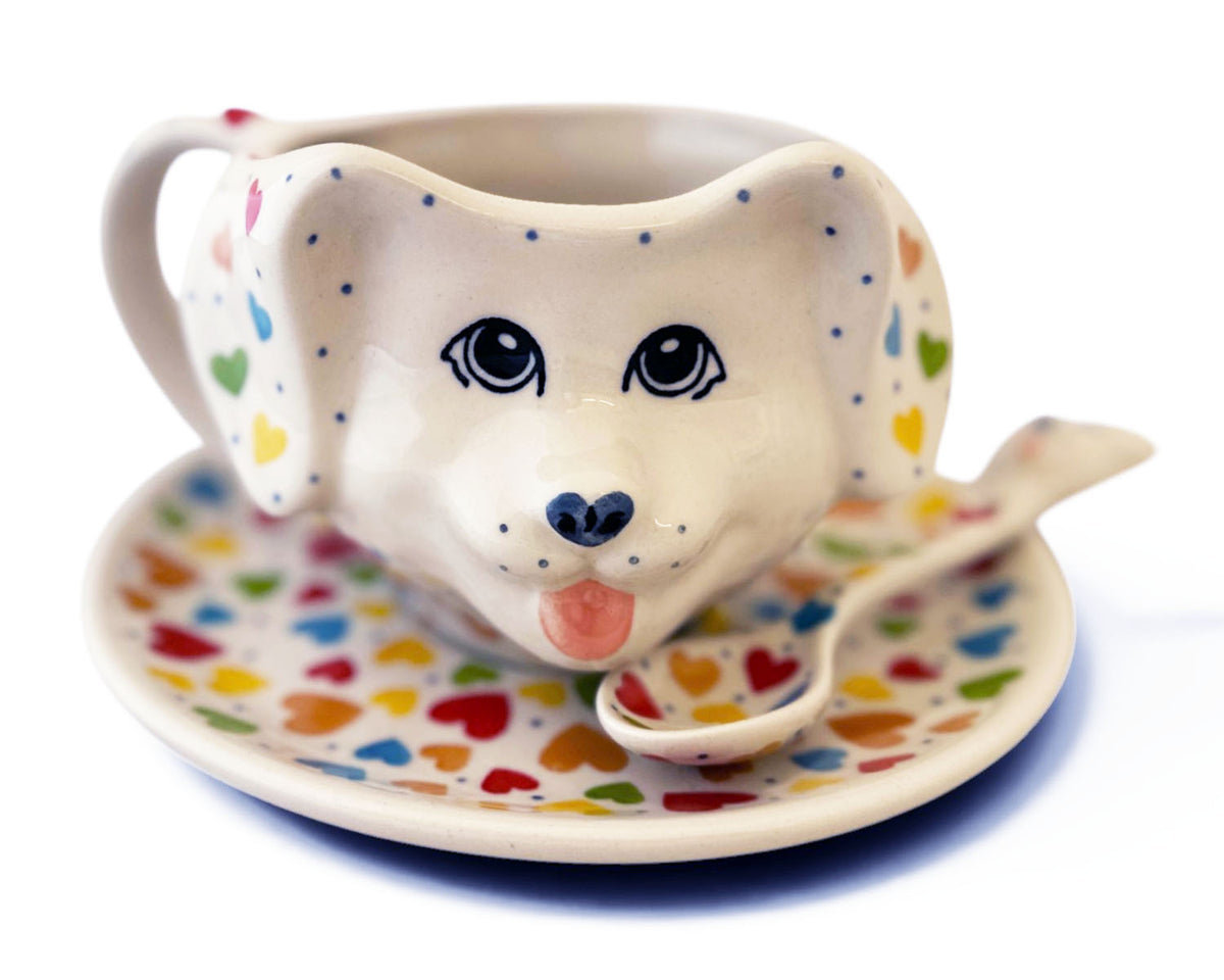 Unikat 12 oz Puppy Mug & Saucer