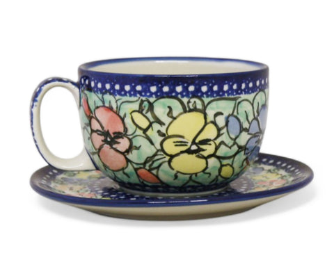 Unikat 13 oz Latte Cup and Saucer Set