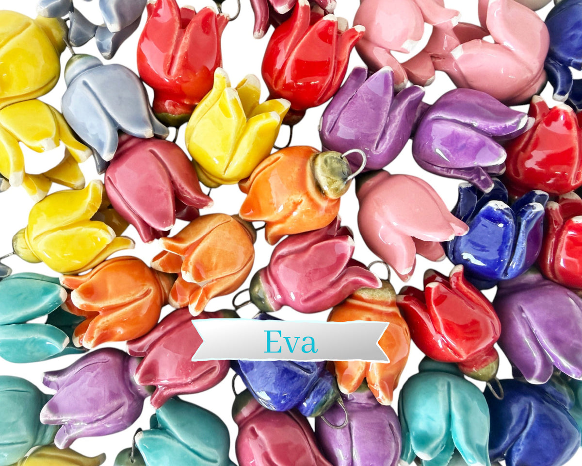 "Eva" Ceramic Flower
