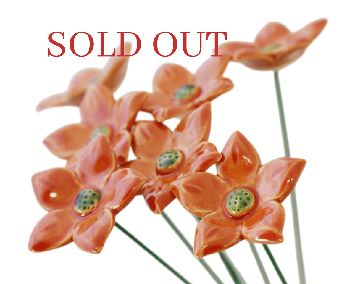 Medium "Elise" Ceramic Flower