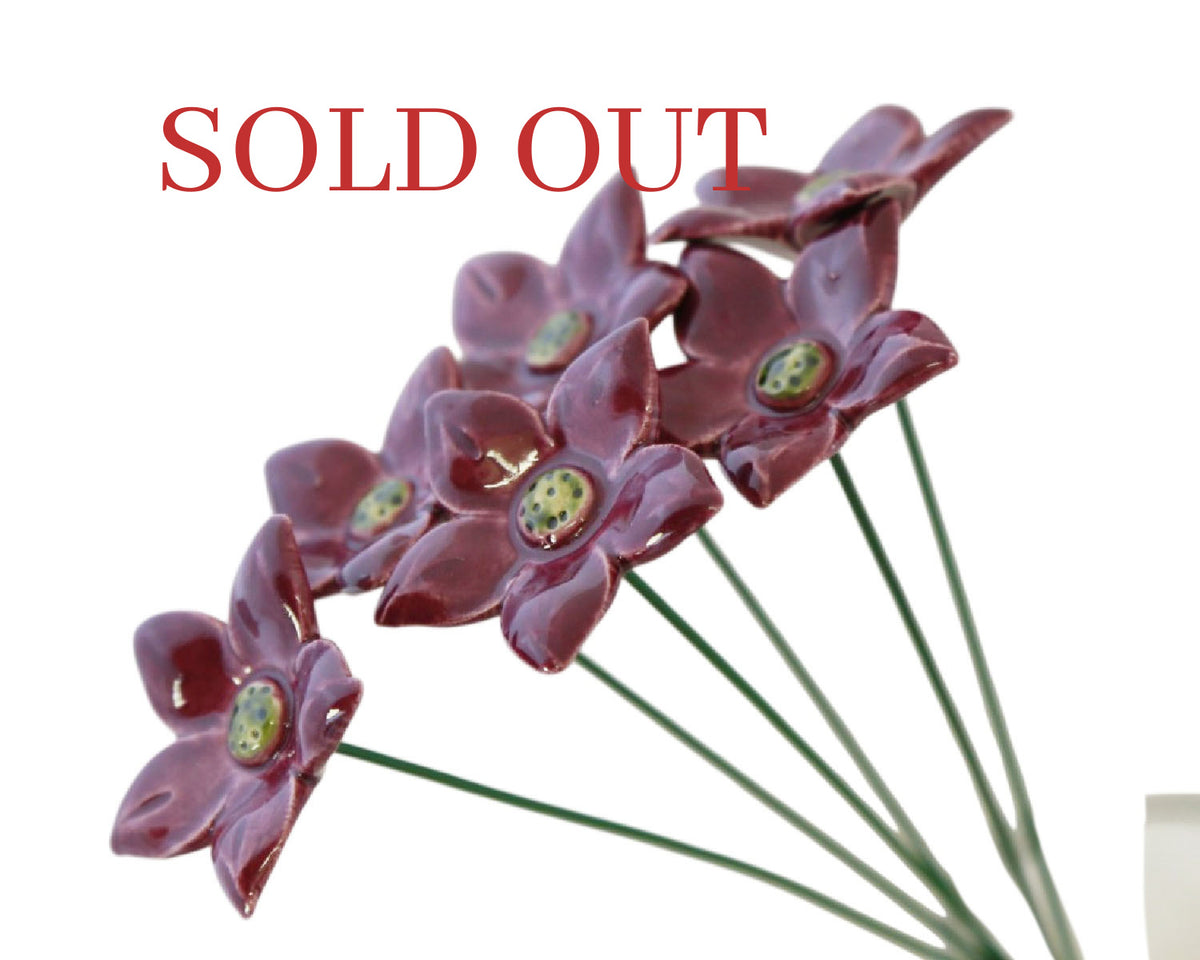 Medium "Elise" Ceramic Flower