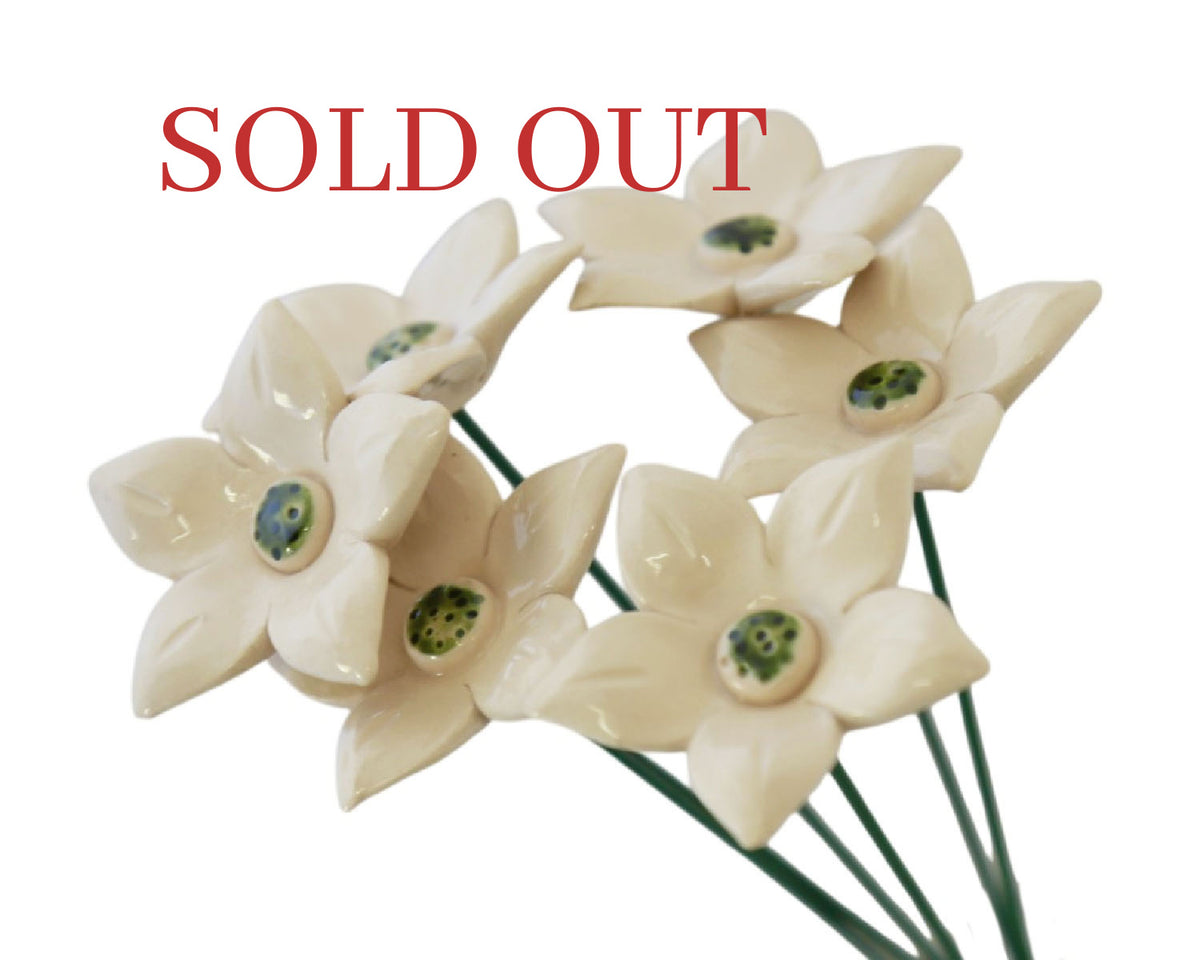 Medium "Elise" Ceramic Flower