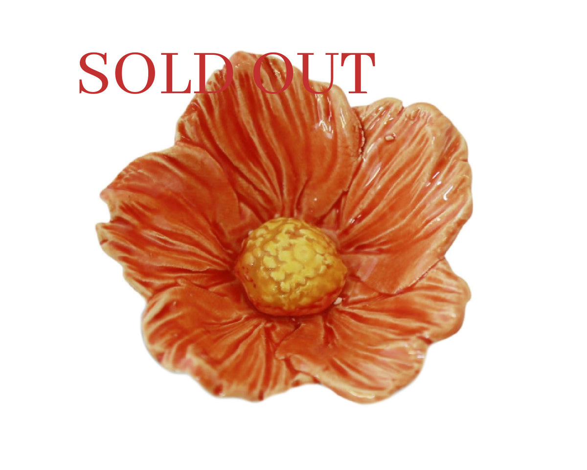 Large Hibiscus Ceramic Flower