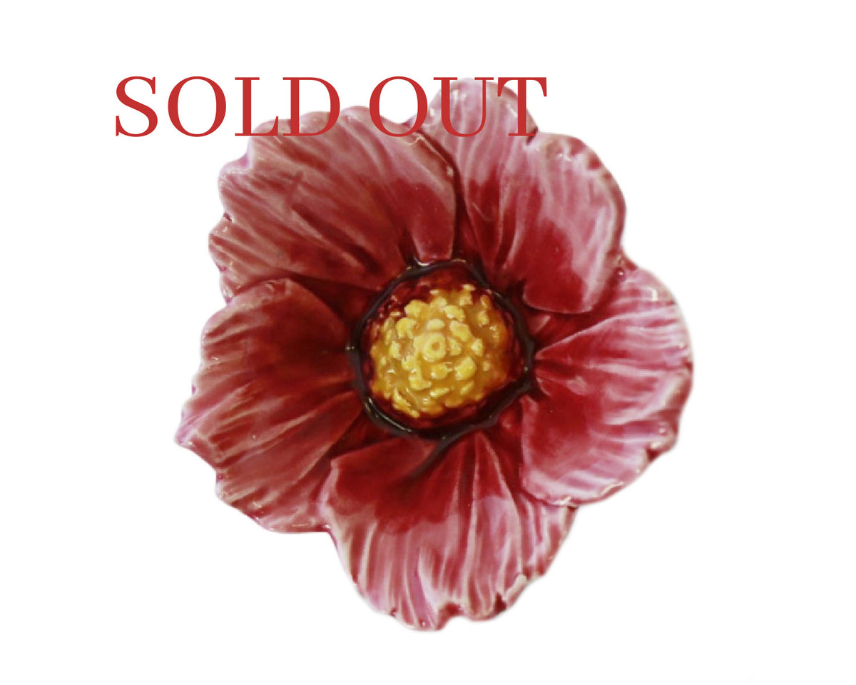 Large Hibiscus Ceramic Flower