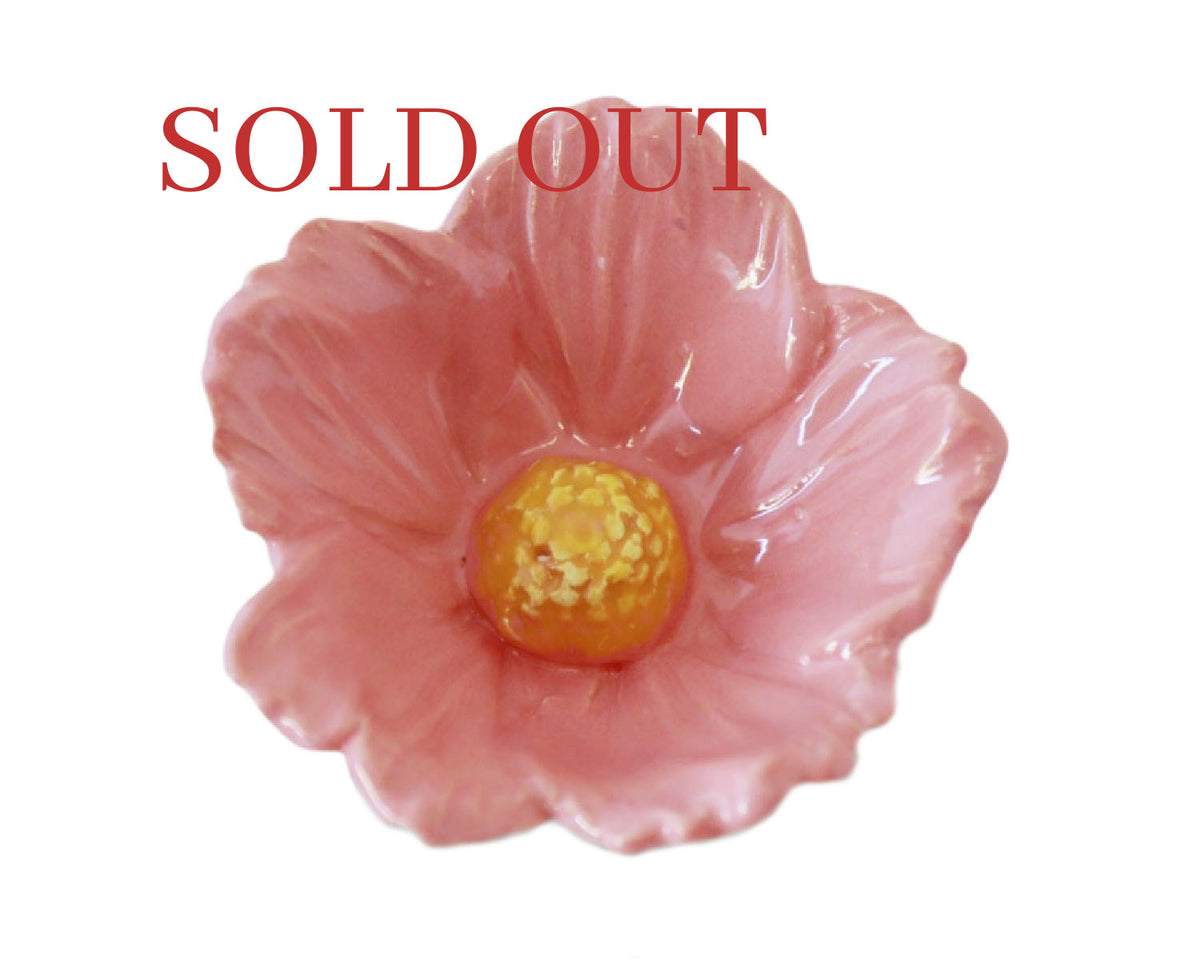 Large Hibiscus Ceramic Flower