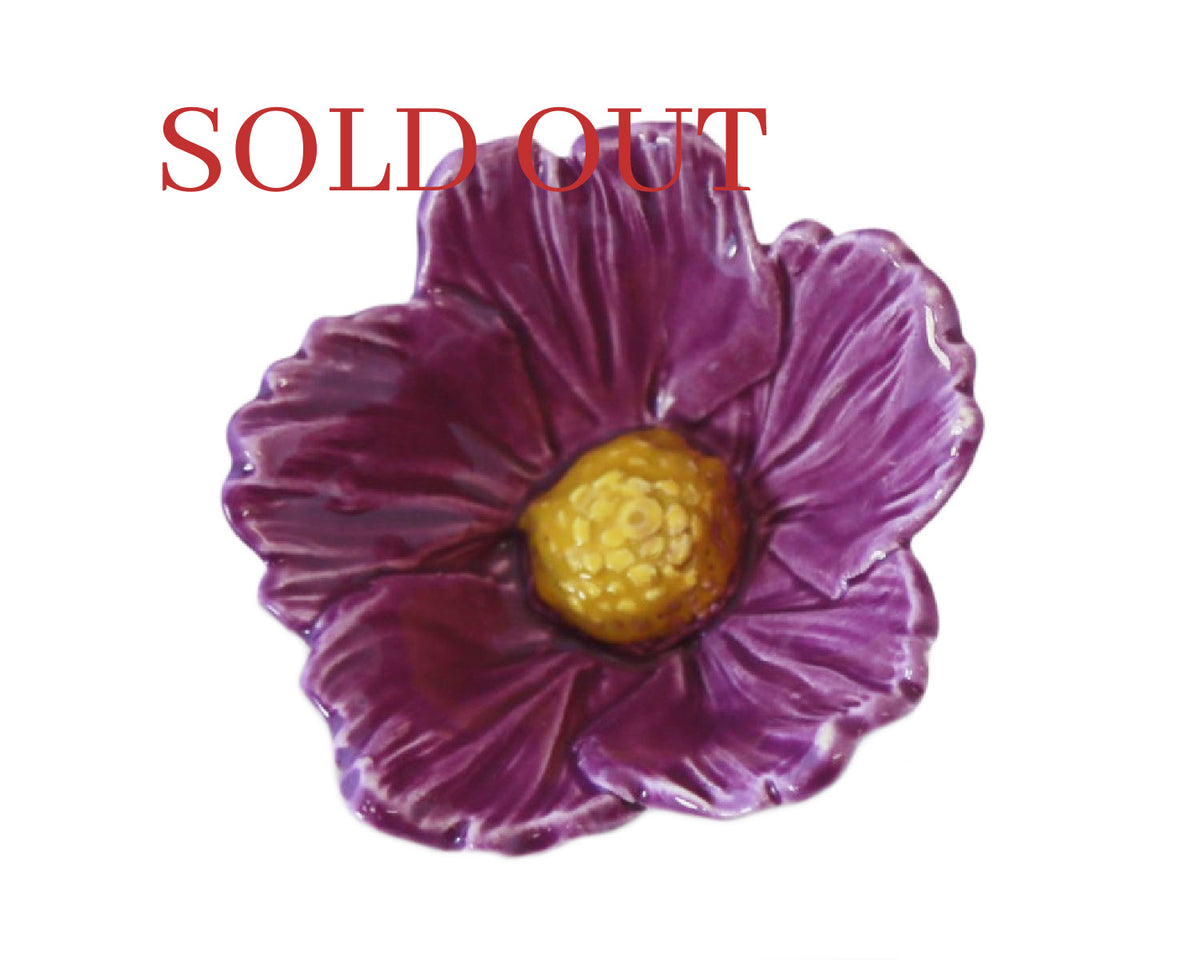 Large Hibiscus Ceramic Flower