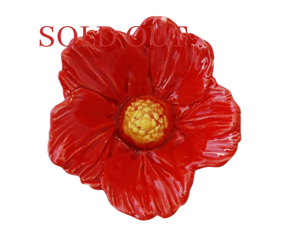 Large Hibiscus Ceramic Flower
