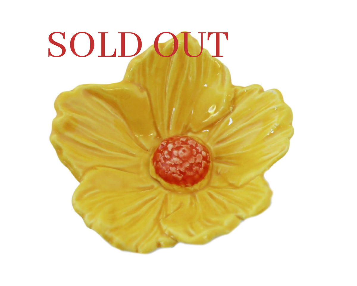 Large Hibiscus Ceramic Flower