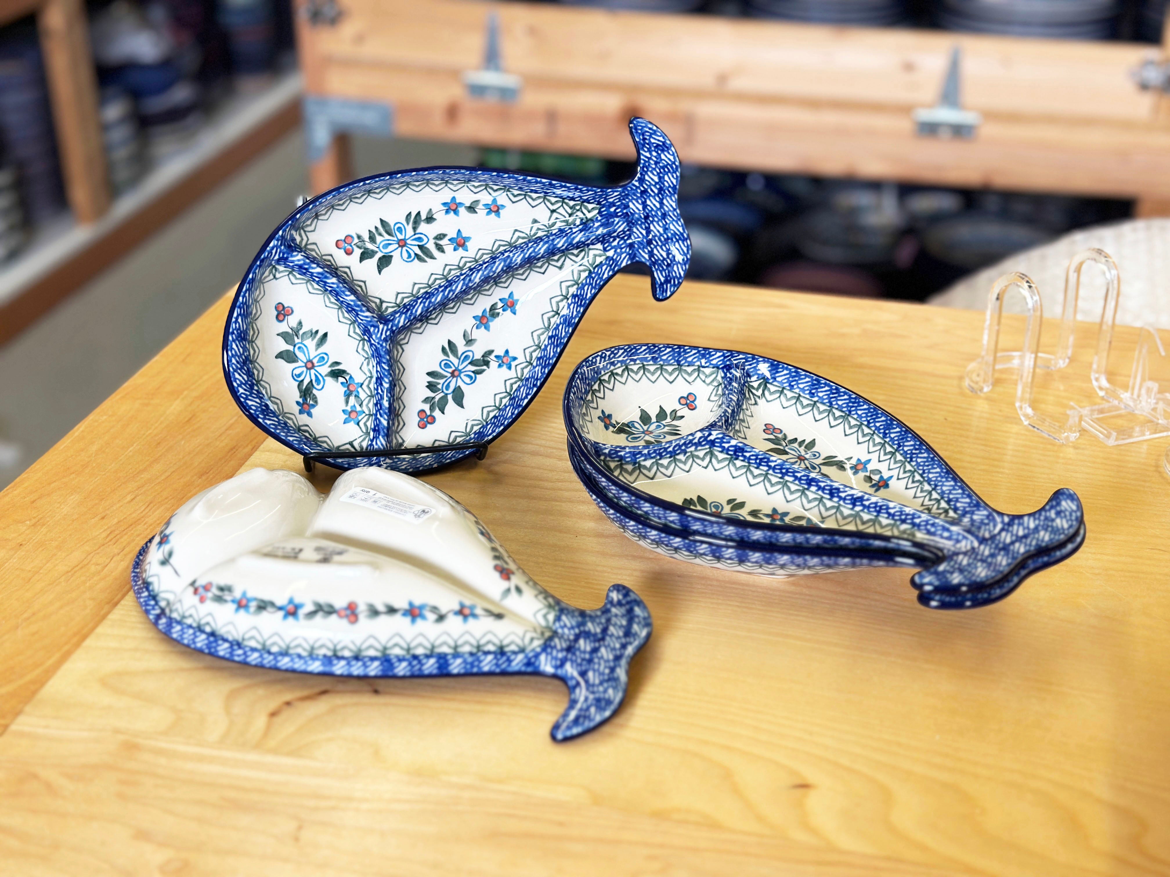 CLEARANCE Divided Fish Shaped Dish
