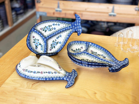 CLEARANCE Divided Fish Shaped Dish