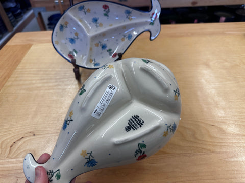 CLEARANCE Divided Fish Shaped Dish