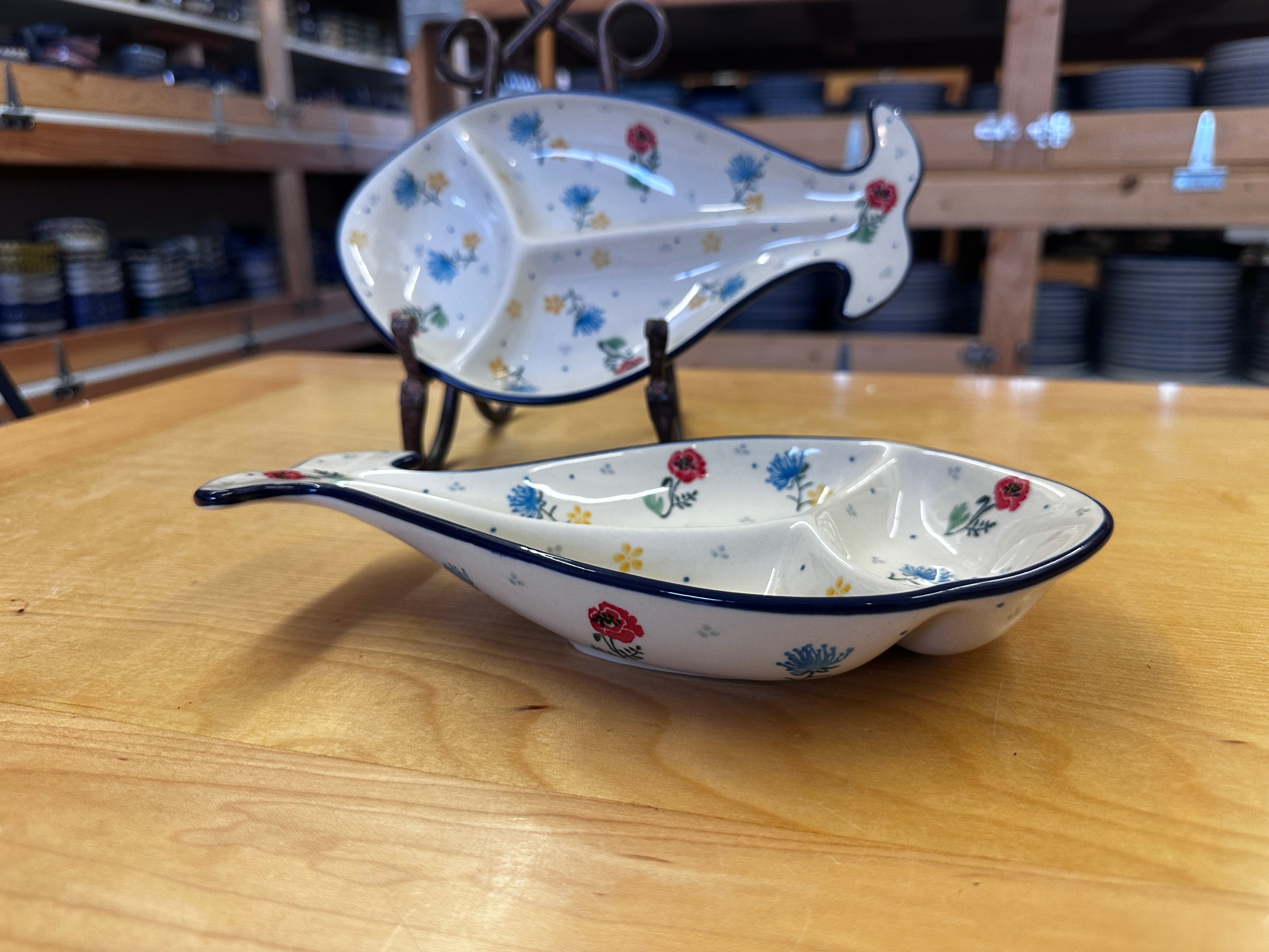 CLEARANCE Divided Fish Shaped Dish