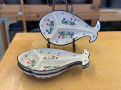 CLEARANCE Divided Fish Shaped Dish
