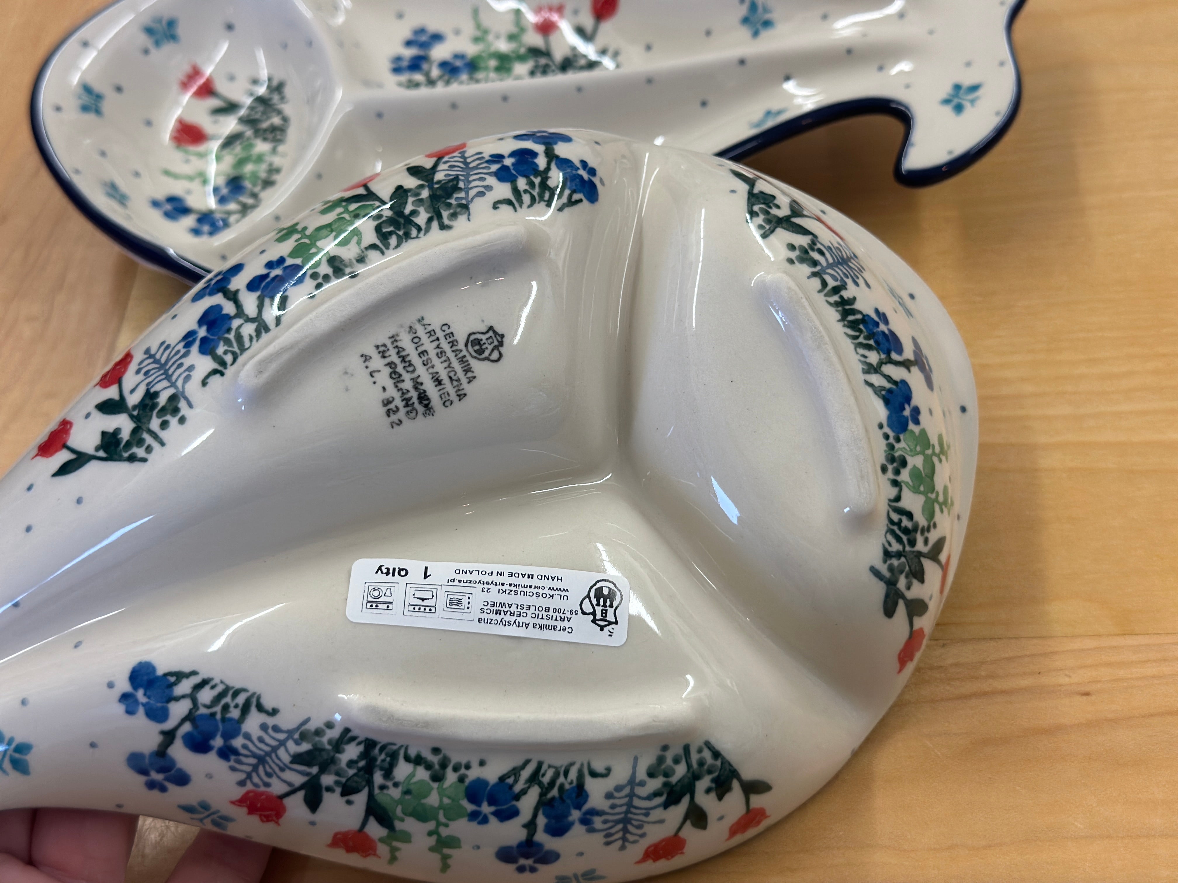 CLEARANCE Divided Fish Shaped Dish