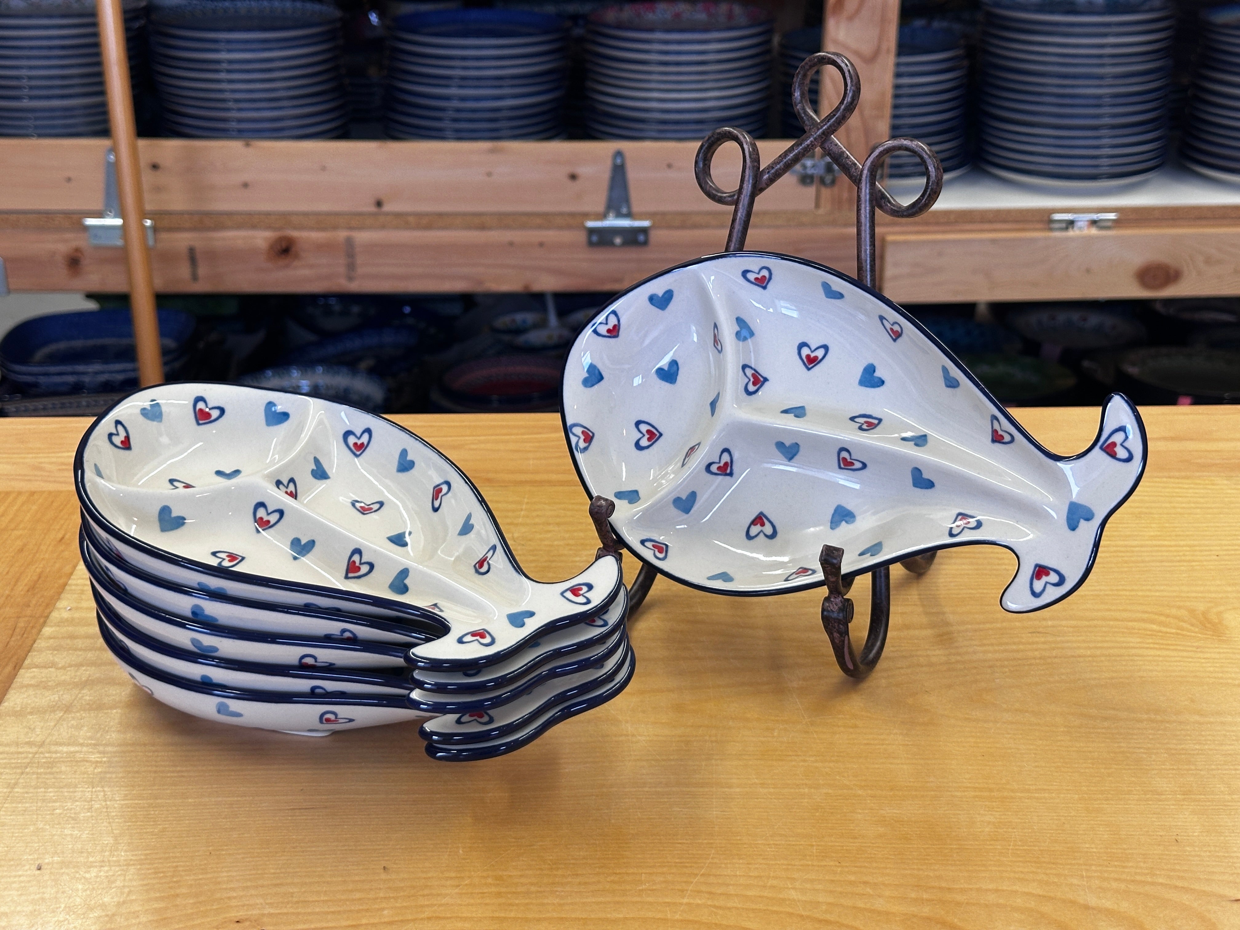 CLEARANCE Divided Fish Shaped Dish