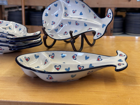 CLEARANCE Divided Fish Shaped Dish