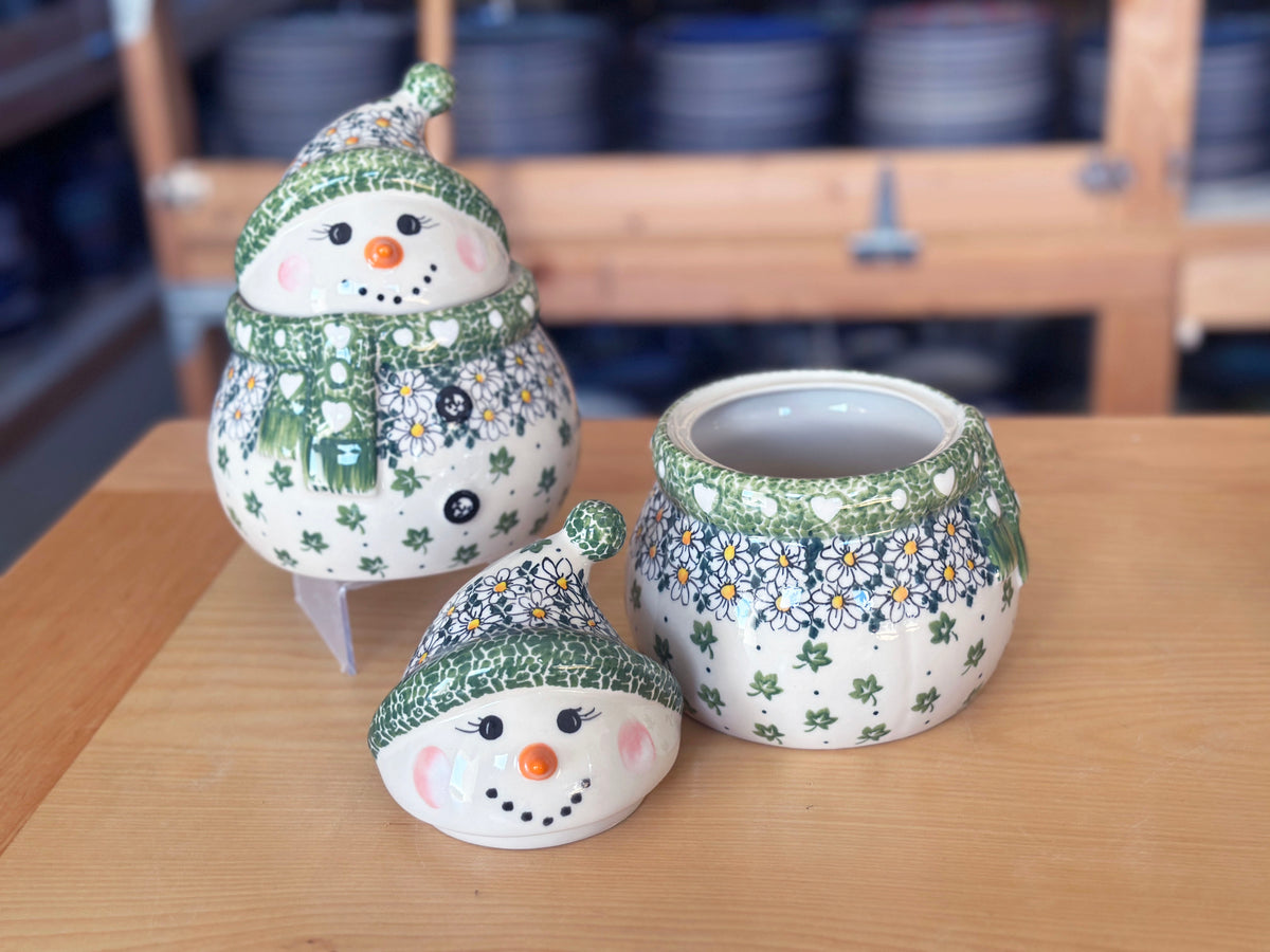 CLEARANCE Unikat Large Snowman Jar