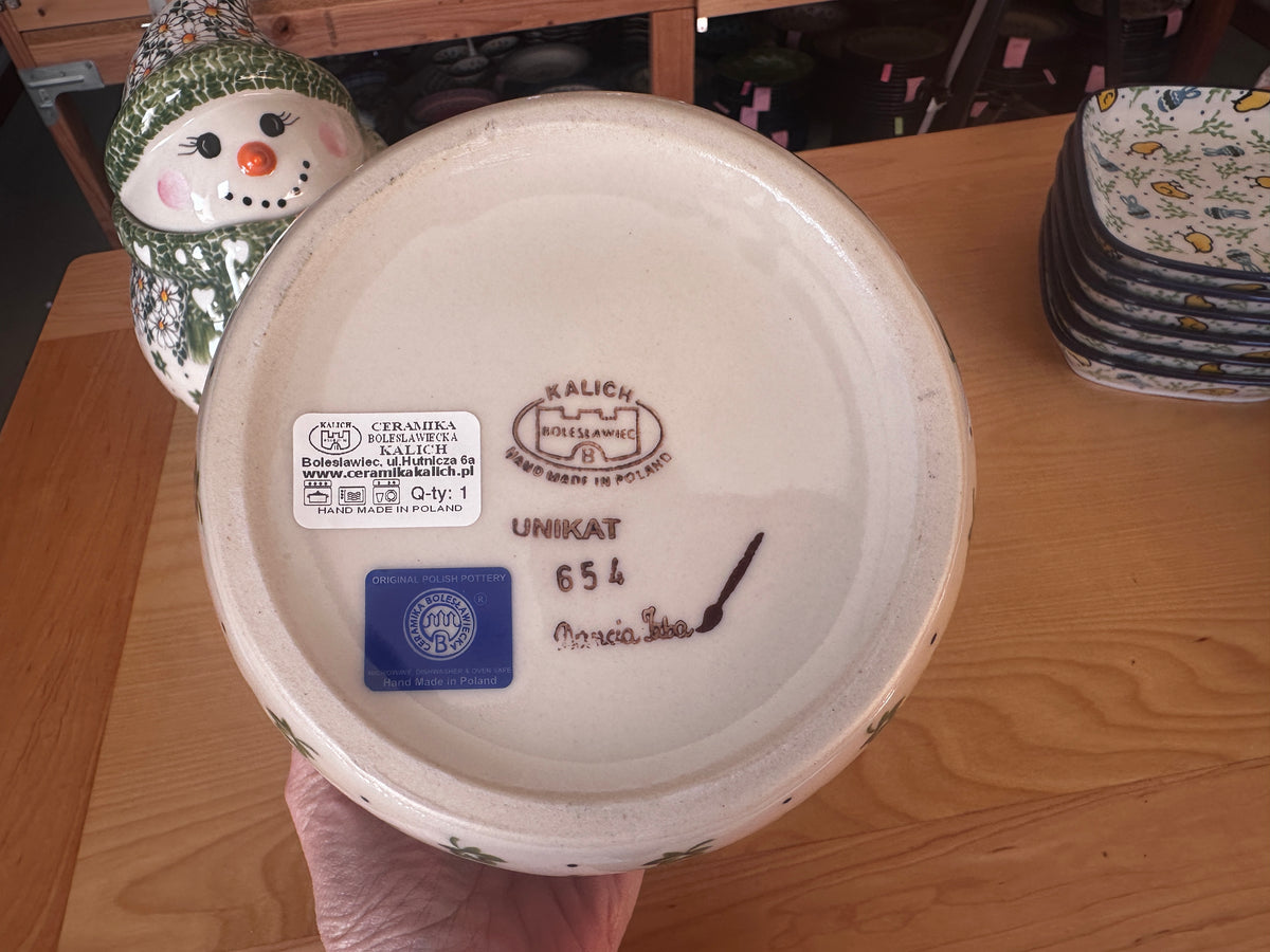 CLEARANCE Unikat Large Snowman Jar