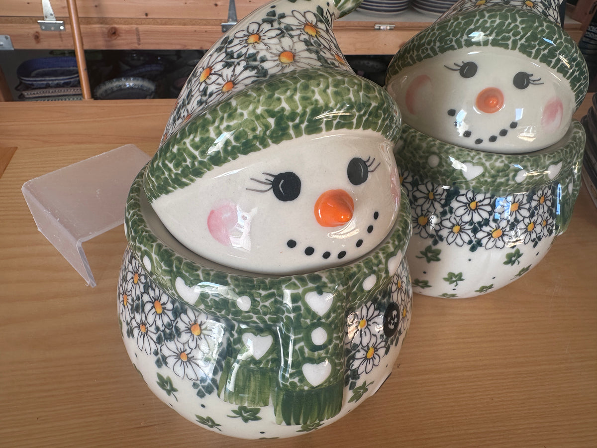 CLEARANCE Unikat Large Snowman Jar