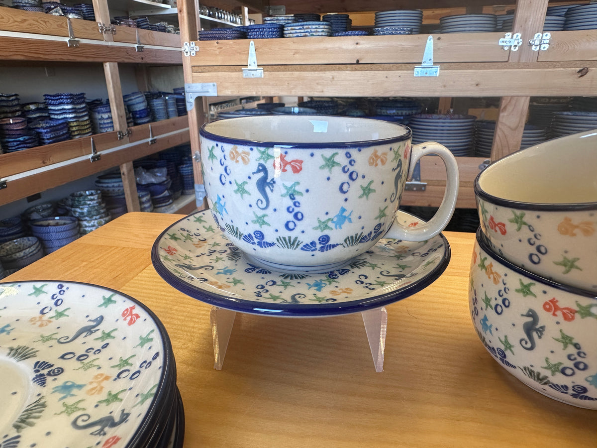 CLEARANCE 13 oz Cup & Saucer Set