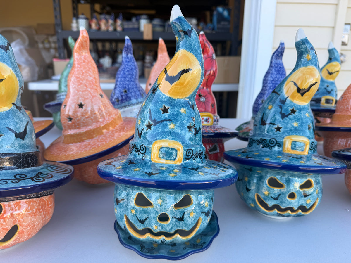 Unikat Large Pumpkin Luminary w/ Matching Plate