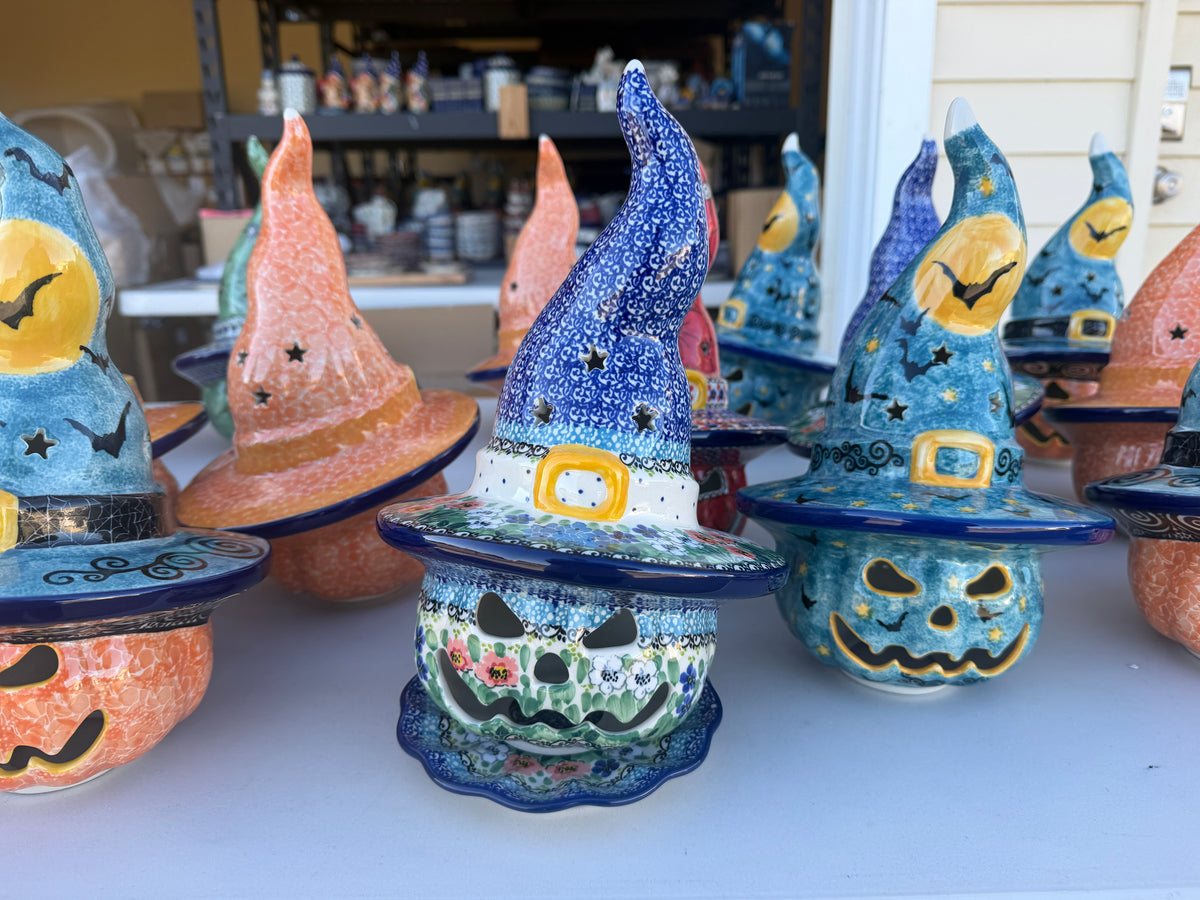 Unikat Large Pumpkin Luminary w/ Matching Plate