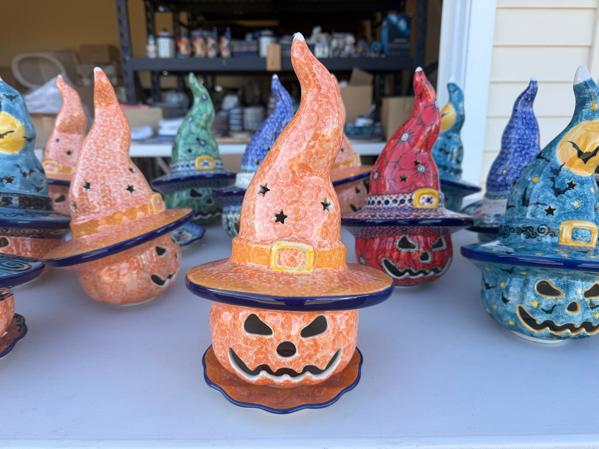 Large Pumpkin Luminary w/ Matching Plate