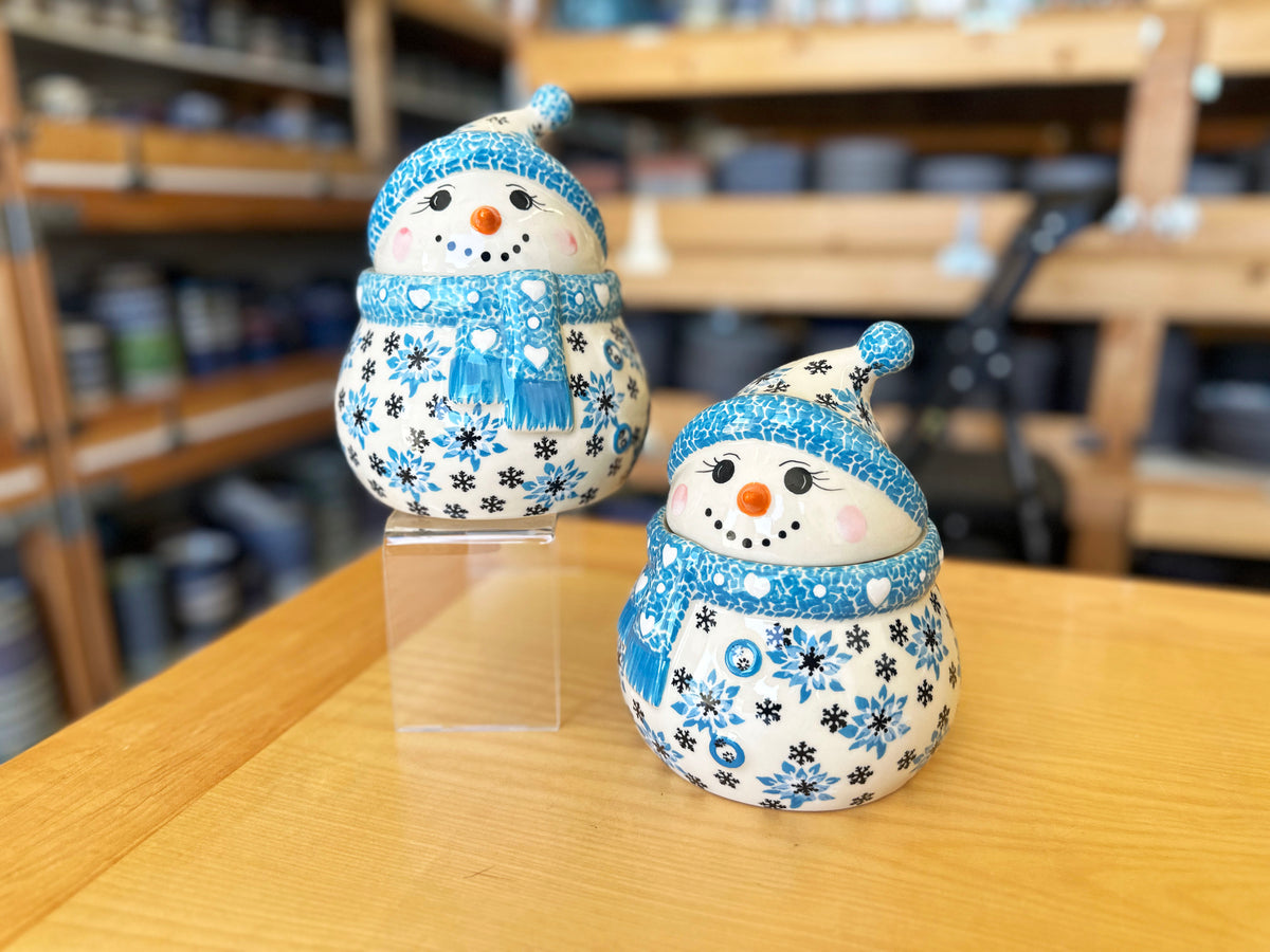 CLEARANCE Large Unikat Snowman Jar